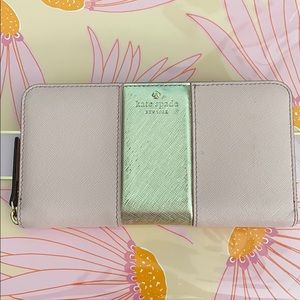 kate spade wallet ballet pink gold